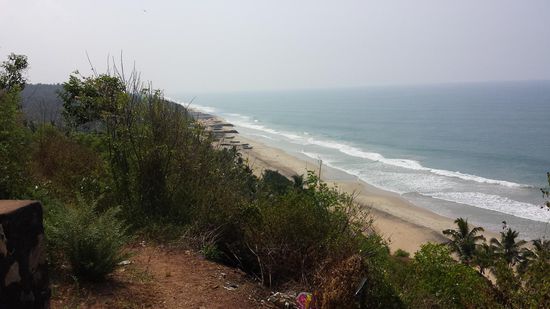 Der Strand südlich von Varkala