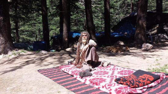 In Lanka, kurz vor Gangotri mache ich hier Pause um einen Chai zu trinken.