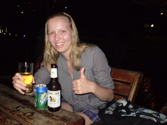 lecker Thai-Radler  und nein, ich war nicht betrunken auch wenns so aussieht 