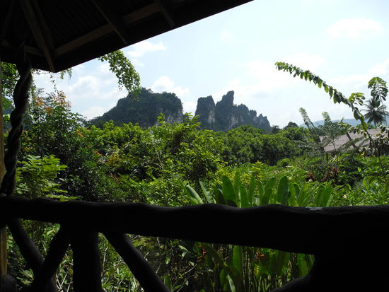 Unser toller Ausblick vom Bungalow