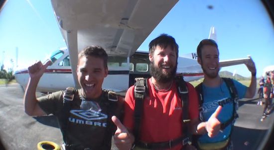 Vor dem Abflug waren wir noch relaxed.