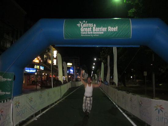 Beim Zieleinlauf - Daniel war so schnell er war sogar auf der Photo verschwommen... 