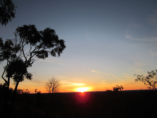 Sonnenuntergang vom Krater aus.