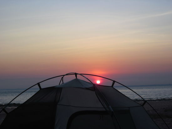 Unser Zeltplätzchen direkt am Meer