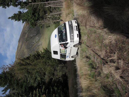 Auf den Schienen nach Queenstown - Juerg unser Lokfuehrer 