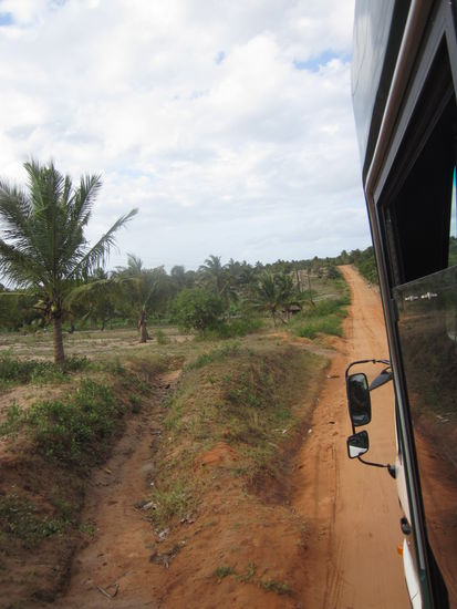 Die Strasse wird steinig und schmaler...