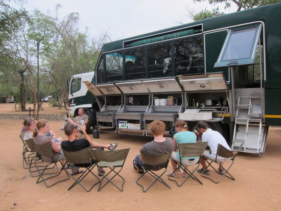 Feierabendstimmung im Krügercamp