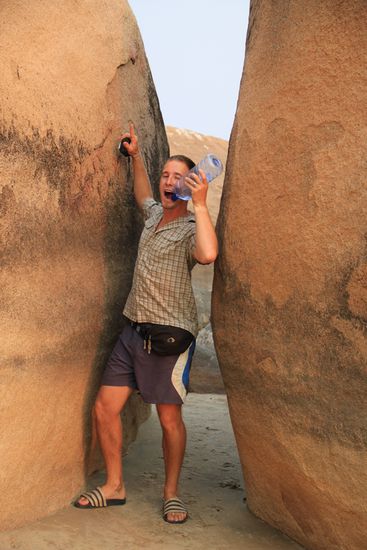 Felsen bestaunen macht durstig