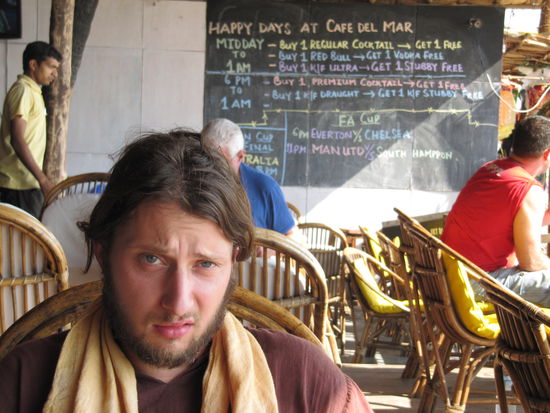 la playa Palolem, Goa
uaaahhhh... happy days haben gerade nur die Mikrobewohner in meinem Bauch!