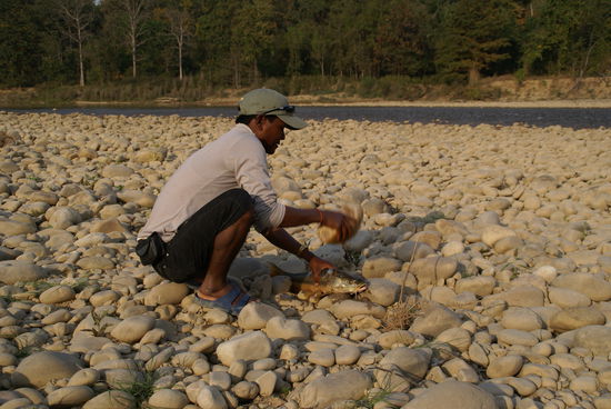 Santa "betäubt" den Fisch!! 
