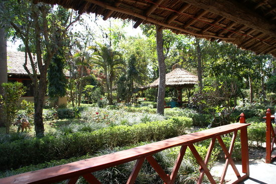 Blick in den Hotelgarten