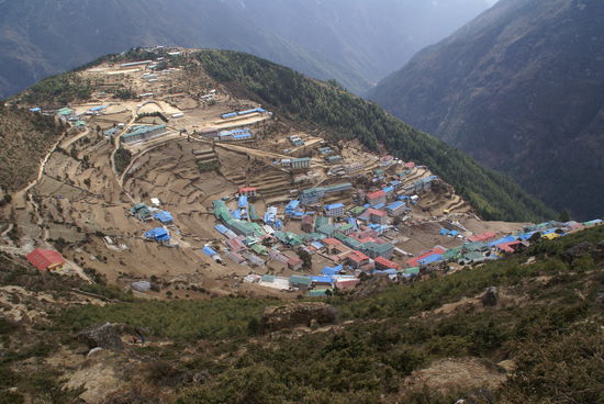 Nochmal ein Blick auf Namche bei unserem Rückweg