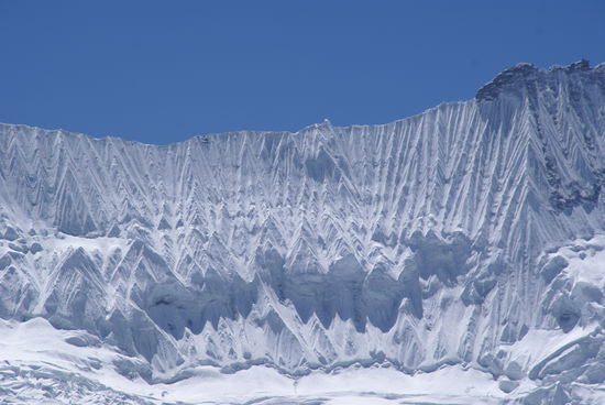 Eiswand des Chhukhung Gletschers