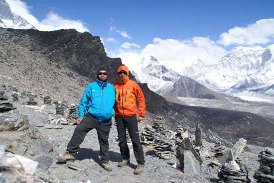 Kipa und ich, im Hintergrund nochmal der Island-Peak