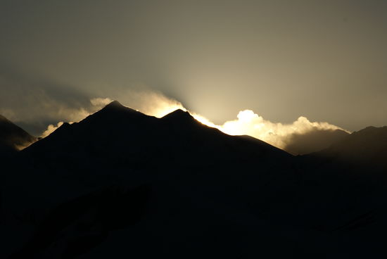Sonnenuntergang vom Hoteldach aus