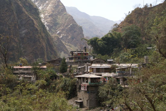 Der gesamte Ort von weiter oben