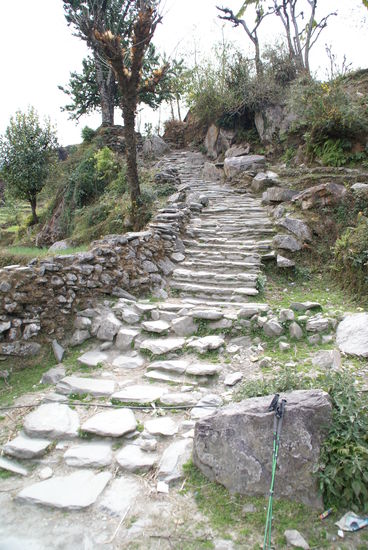 Steintreppen, scheinbar endlos..