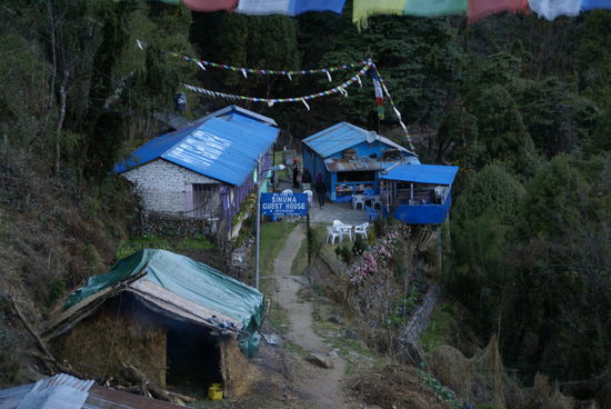 Blick auf Sinuwa in Richtung Base Camp
