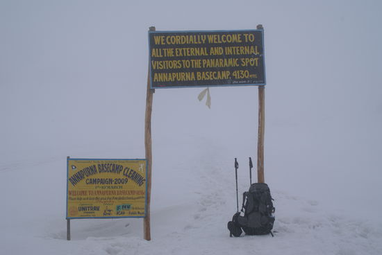Ankunft im Annapurna Base Camp (4130m)