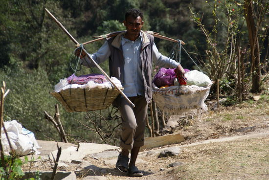 Ein Gemüseverkäufer