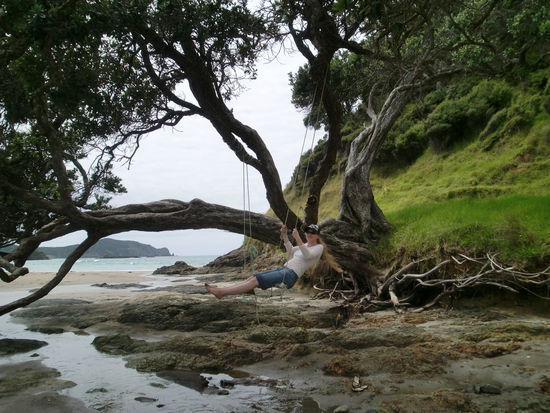 Echt sehr schwierig, bei solch einer Hoehe Schwung zu holen.