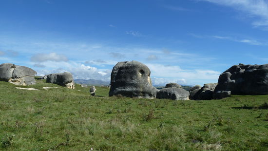 Die Vanished-World-Route fuehrte uns ebenfalls hier vorbei: an den Elephant Rocks! Auch sie sind zigtausendmillionen JAhre alt und sie heissen wie sie heissen, weil sie an Elephanten erinnern... Diese Rocks befinden sich auf privaten Grundstuecken, die uns Touris netterweise fuer umme zugaenglich sind. Kompromiss: da sie auch als Weidegrund fuer Kuehe genutzt werden, muss man sich vor Tretminen in Acht nehmen...