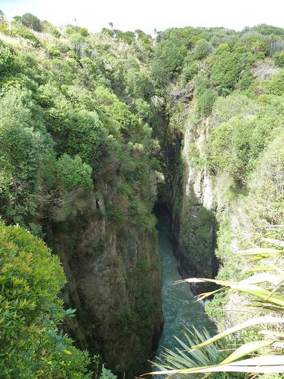 Aussicht von der Plattform. Die erhoffte Fontäne blieb leider aus, vielleicht wars einfach zu wenig Wind....