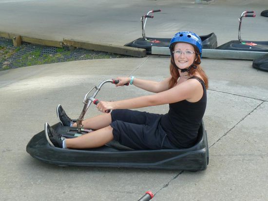 Dann hoch mit dem Sessellift und gaaanz fix wieder runter!!