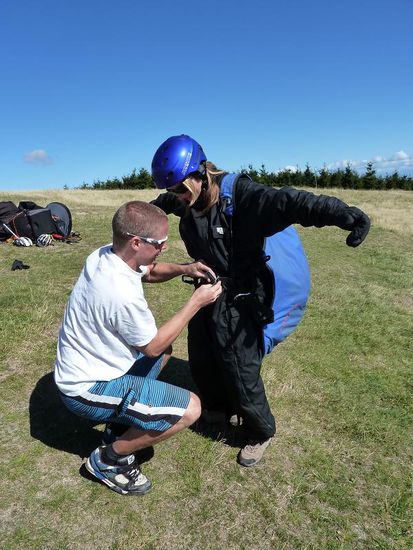 ..dann wurde mir ein Sitzsack umgeschnallt und ich sah aus wie ne Hummel..