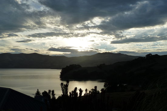 Der abendliche Ausblick vom Campingplatz...