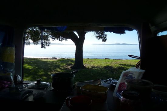 Ausblick vom Frühstückstisch