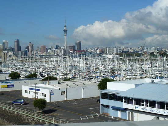 Hier sieht man deutlich, warum Auckland auch die "City of Sails" genannt wird.
