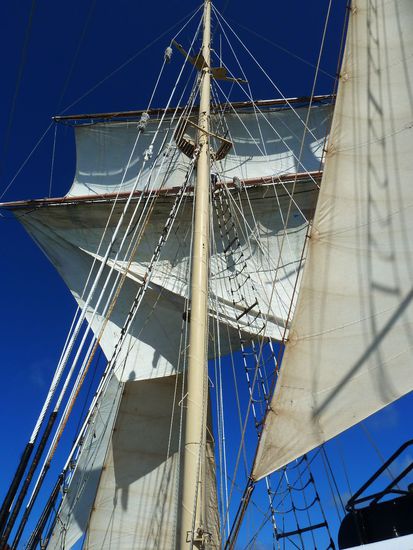 Das zweite Segel stockte zwar noch kurz aber wir konnten mit voller Fahrt segeln 