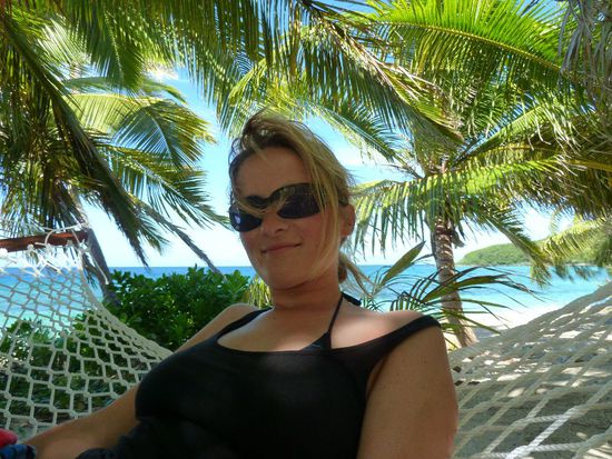 Alles was wir brauchten: Hängematte, Palmen, schöner Strand und super Wetter