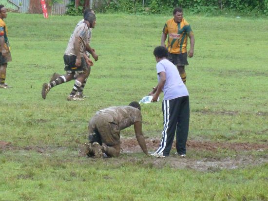 kurze Pause-kleine Dusche
