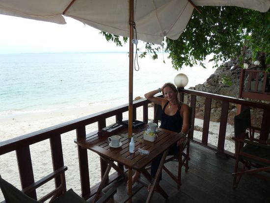 Unser Platz für Frühstück und Abendessen. SO romantisch 