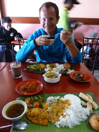 Gaumenpinselei beim Inder am Abend.