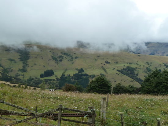 Tiefe Wolken im Gebirge