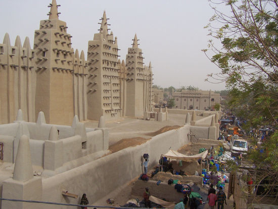 Moschee in Djenné (neu verputzt)