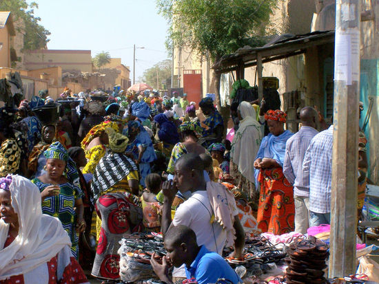 Strassenszene in Mopti