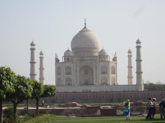 Mehtab Bagh - Gärten: Blick auf Taj Mahal