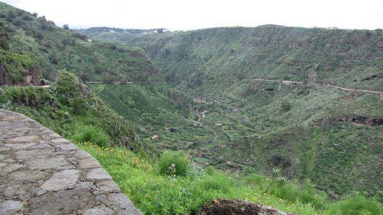 Barranco am Nordhang des Bergmassifs