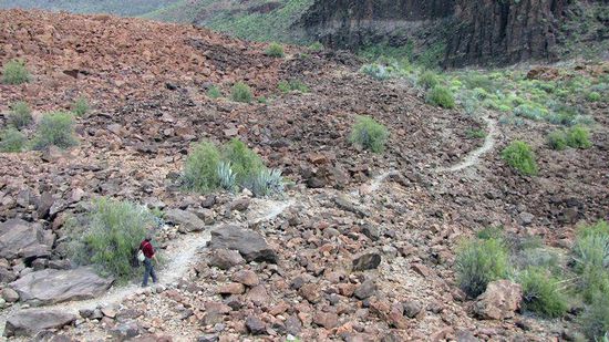 Nekropole von Arteara - eine weitläufige Anlage eines Friedhofs der Urkanarier mit ca. 1000 Grabstätten aus Stein