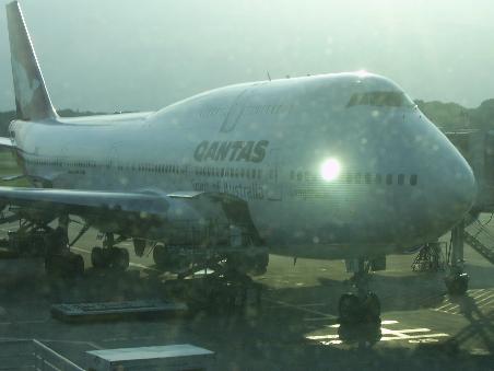 Unsere Quantas-Maschine, eine Boing 747 (riesending)