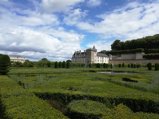 Blick zum Schloß Villandry