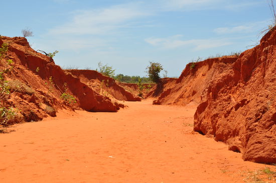 Wir besuchen kurz den " Red Canyon" aber es ist ganz schoen heiss hier