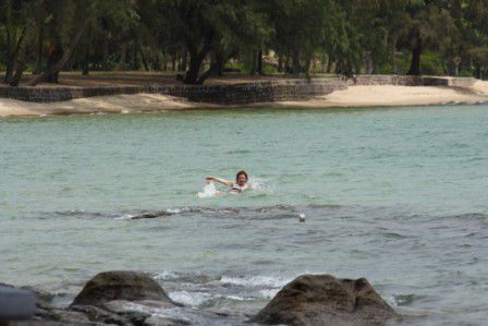 Mango Bay Resort auf der Insel Phu Quoc - Beate beim ausgiebigen Bad