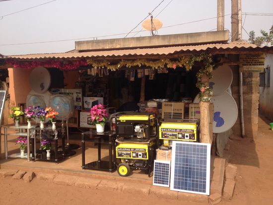 Solarpaneele im  Straßenverkauf