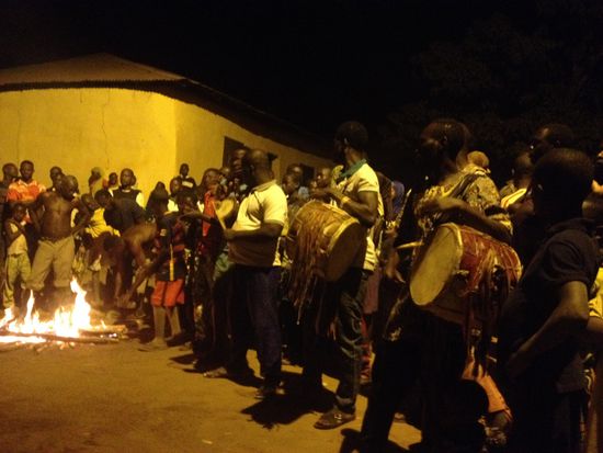 Die Trommler feuern ordentlich an