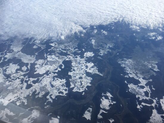 Schneebedeckte Landschaft in der Schweiz